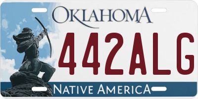 OK license plate 442ALG