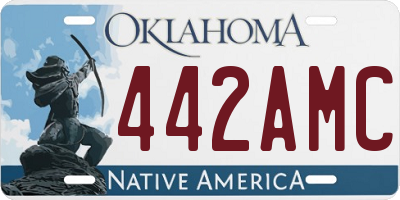 OK license plate 442AMC