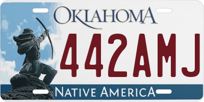 OK license plate 442AMJ