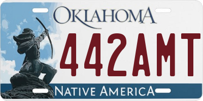 OK license plate 442AMT