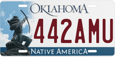 OK license plate 442AMU