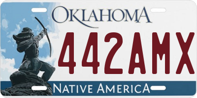 OK license plate 442AMX