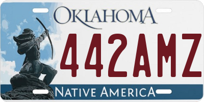 OK license plate 442AMZ