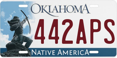 OK license plate 442APS