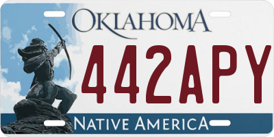 OK license plate 442APY