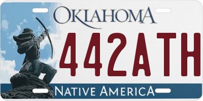 OK license plate 442ATH