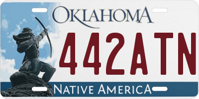 OK license plate 442ATN