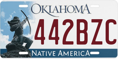 OK license plate 442BZC