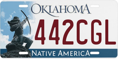 OK license plate 442CGL