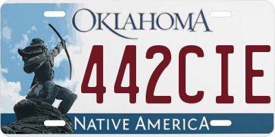 OK license plate 442CIE