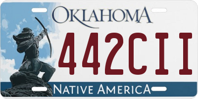 OK license plate 442CII