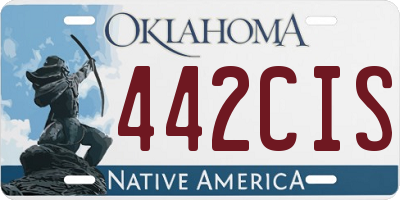 OK license plate 442CIS