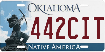 OK license plate 442CIT