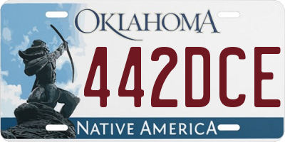 OK license plate 442DCE