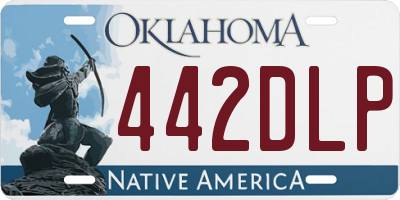 OK license plate 442DLP