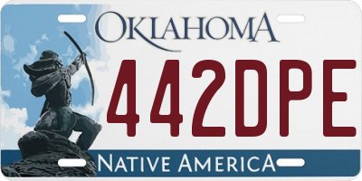 OK license plate 442DPE