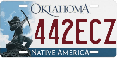 OK license plate 442ECZ
