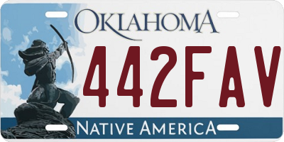 OK license plate 442FAV