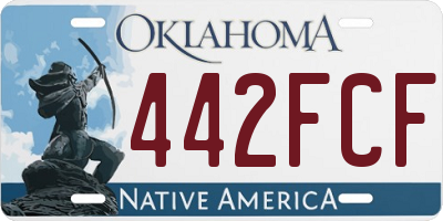 OK license plate 442FCF