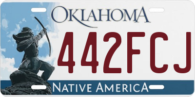 OK license plate 442FCJ