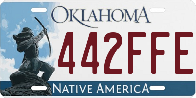 OK license plate 442FFE