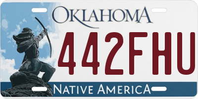 OK license plate 442FHU