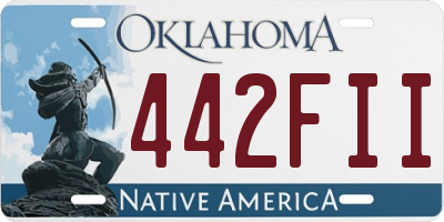OK license plate 442FII