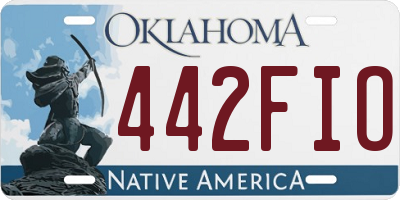 OK license plate 442FIO