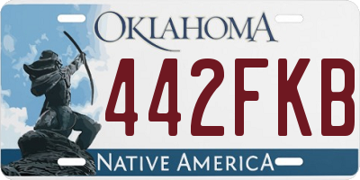 OK license plate 442FKB