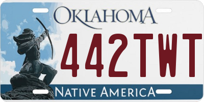 OK license plate 442TWT