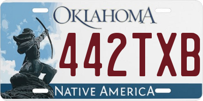 OK license plate 442TXB