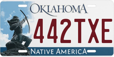 OK license plate 442TXE