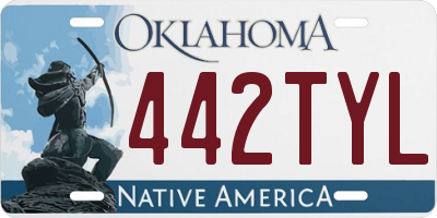 OK license plate 442TYL