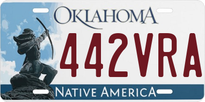 OK license plate 442VRA