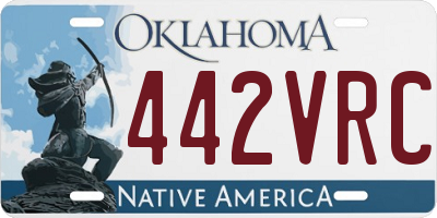 OK license plate 442VRC