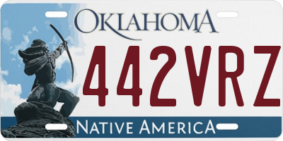 OK license plate 442VRZ