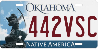 OK license plate 442VSC