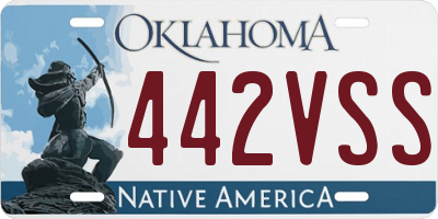 OK license plate 442VSS