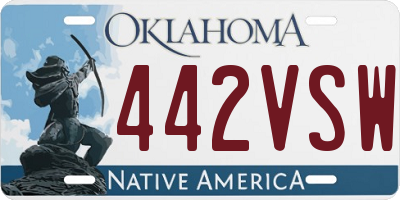 OK license plate 442VSW