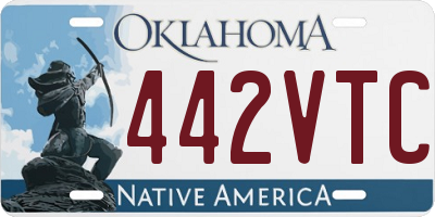 OK license plate 442VTC