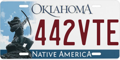 OK license plate 442VTE