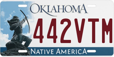 OK license plate 442VTM