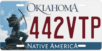 OK license plate 442VTP