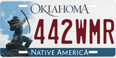 OK license plate 442WMR