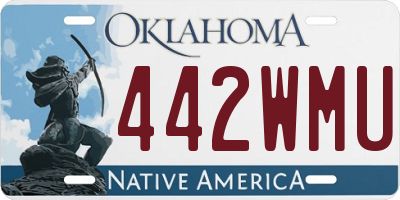 OK license plate 442WMU