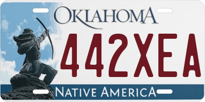 OK license plate 442XEA