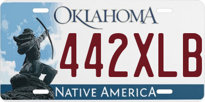 OK license plate 442XLB