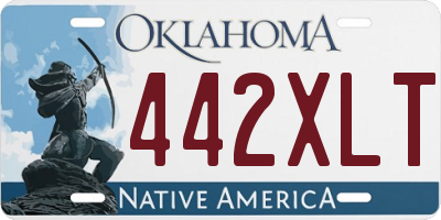 OK license plate 442XLT