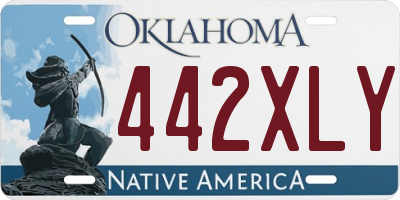 OK license plate 442XLY