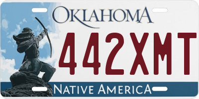 OK license plate 442XMT